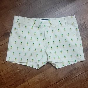 Shorts, size M, white with pineapples